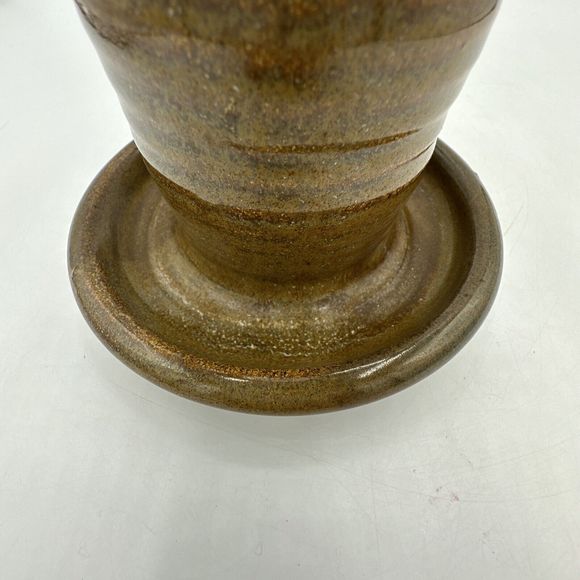 Toothbrush Toothpaste Holder Pottery Signed Handmade Farmhouse Country Bathroom - Picture 8 of 9